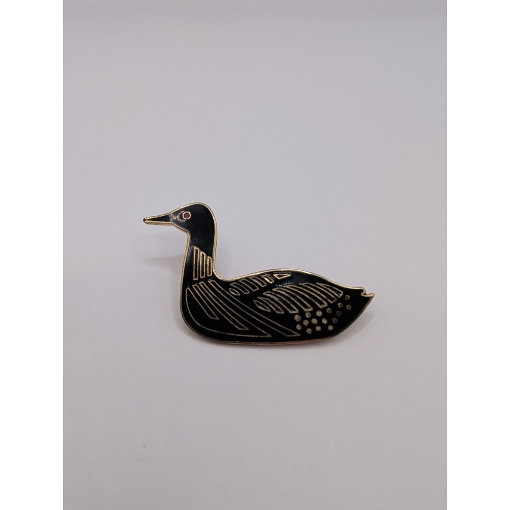 Vtg Artique Ltd Marianne Wieland Cloisonne Enamel Loon Bird Pin Brooch Alaska